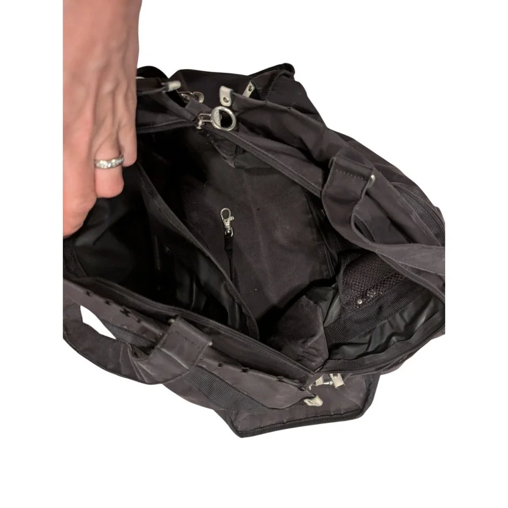 Vintage Lacoste Nylon‎ Tote Bag Black